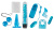 Blue Appetizer - Набір із 8 іграшок (синій) - купити в Києві, Україні Blue Appetizer - Набір із 8 іграшок (синій) - купити в Києві, Україні