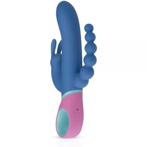 PMV20 Vice Double Vibrator - вибратор кролик с ротацией и анальным стимулятором, 23х3.5 см