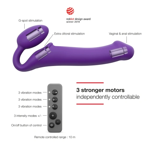 Безремневой страпон Strap-On-Me Vibrating L, 19 см