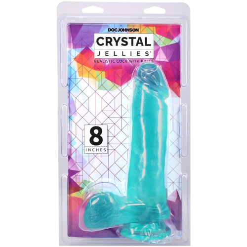 Реалистичный фаллоимитатор на присоске Doc Johnson Crystal Jellies 8 Inch, 21 см