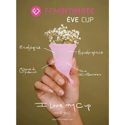 Femintimate Eve Cup New - Менструальная чаша, размер L 7.8х5 см (розовый)