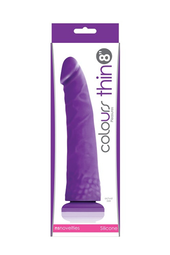 Фаллоимитатор Colours Pleasures Thin, 20х4,5 см (пурпурный)
