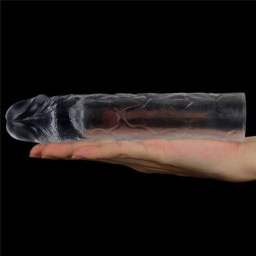 LoveToy Add 2'' Flawless Clear Penis Sleeve Clear - Насадка на член, +5 см (прозорий) - купити в Києві, Україні