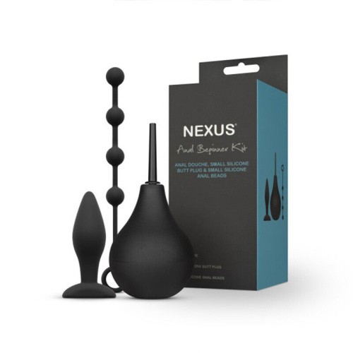 Nexus Anal Beginner Kit  - Набор анальных девайсов для начинающих (анальный душ, пробка и шарики)
