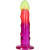 Дилдо Doc Johnson Crystal Jellies 7.5 Inch Rainbow, 19,1 см