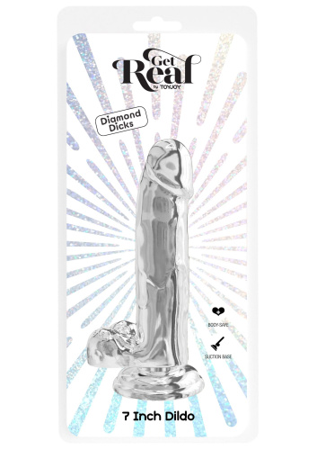 Фаллоимитатор Get Real Clear Dildo 7 inch, 18 см