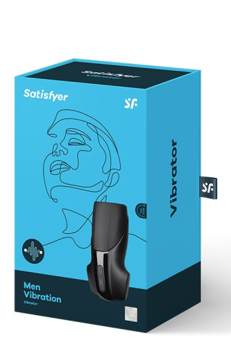Satisfyer Men Vibration - супер-мастурбатор з вібрацією, 16х8 см (чорний) - купити в Києві, Україні