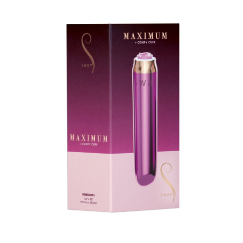 Swan Maximum + Comfy Cuff Pink - Вибропуля, 9,1х2 см (розовый)