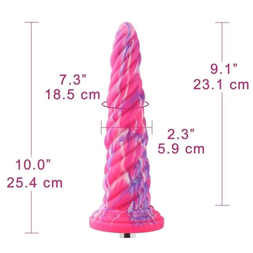 Фалоімітатор для секс-машин Hismith Awl Shape Silicone Dildo Monster Series, KlicLok - купити в Україні | Секс шоп SEX-SHOP.ua