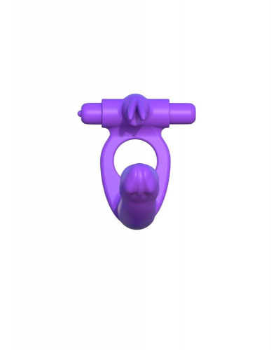 Pipedream Silicone Double Pene Rabbit - насадка для подвійного проникнення, 10х2.8 см (фіолетовий) - купити в Києві, Україні