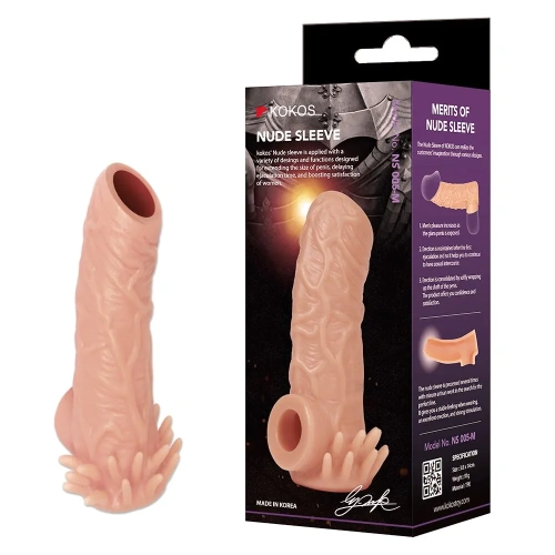 Насадка на член Kokos Nude Sleeve NS 005, L