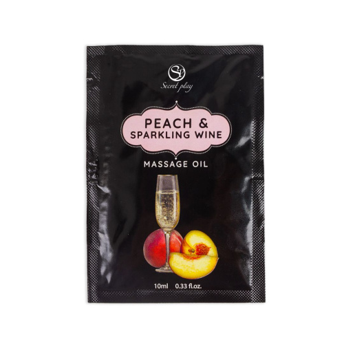 Массажное масло Secret Play Peach & Sparkling Wine, 10 мл