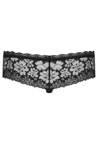 Obsessive 856-PAN-1 - эротические трусики с кружевом, L/XL (чёрный)