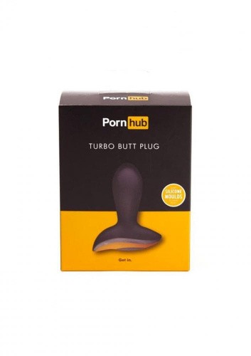 Pornhub Turbo Butt Plug  анальная пробка с вибрацией, 7,5х3 см (чёрный)