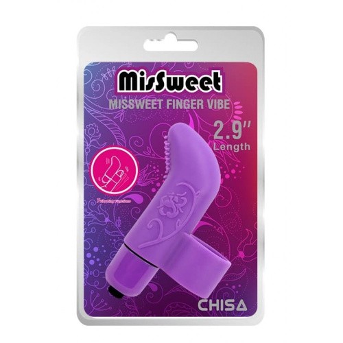 Chisa MisSweet Finger Vibe - Вибратор на палец с загнутым кончиком, 7.4х2.2 см (фиолетовый)