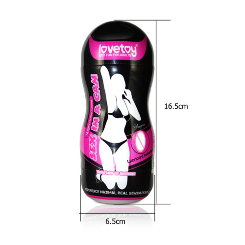 LoveToy Sex In A Can Vagina Lotus Tunnel - Мастурбатор-вагина, 16,5х6,5 см (телесный)