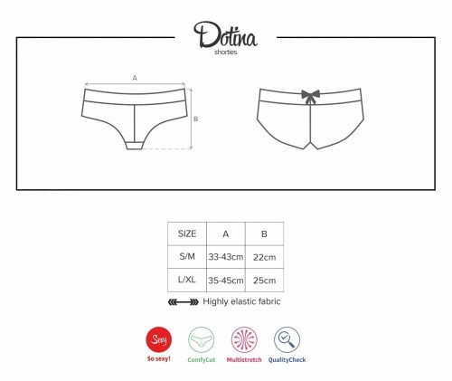 Obsessive Dotina - эротические шортики, L/XL (чёрный)