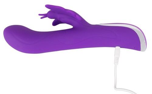 Sweet Smile Rechargeable Rotating Vibrator - вибратор кролик с функцией вращения, 23х4.1 см