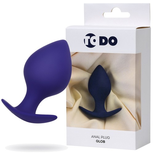 ToDo By Toyfa Glob - Анальная пробка со смещенным центром тяжести, 10х4.5х см (фиолетовый)