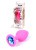 Boss Silikon Plug Jewellery Pink Medium - Анальная пробка с кристаллом, 8х3.5 см (розовый с голубым) Boss Silikon Plug Jewellery Pink Medium - Анальная пробка с кристаллом, 8х3.5 см (розовый с голубым)