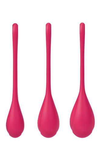 Satisfyer Yoni Power 1 набор йони бусин, диаметр 2-2,5-3 см, (красный)