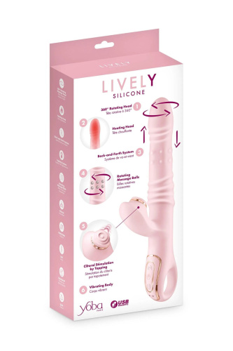 Вибратор-кролик 6в1 Yoba Lively