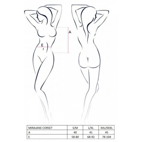 Passion Exclusive - Mirajane Corset - Еротичний корсет, XXL/XXXL - купити в Києві, Україні