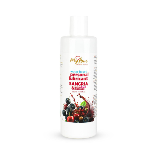 2в1 лубрикант и массажный гель - MyLove Aroma Series Intim&Massage Sangria, 300 мл