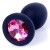 Boss Silikon Plug Jewellery Black Small - Анальная пробка с кристаллом, 8х3.5 см (черный с розовым) Boss Silikon Plug Jewellery Black Small - Анальная пробка с кристаллом, 8х3.5 см (черный с розовым)