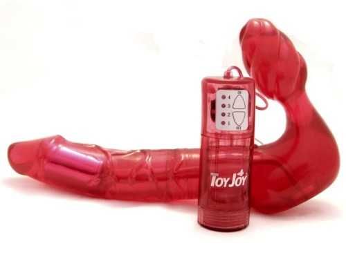 Безремневий страпон з вібрацією Toy Joy Bend Over Boyfriend, 20 см - купити в Києві, Україні