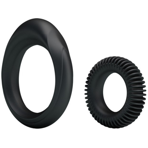 Baile Ring Manhood Black - Набір ерекційних кілець, 2 шт - купити в Києві, Україні