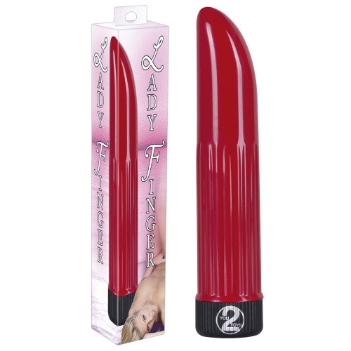 Orion Ladyfinger Red - Классический пластиковый вибратор, 13х2.5 см (красный)