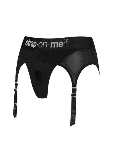 Трусы для страпона с подвязками для чулок Strap-On-Me Rebel Harness, XS