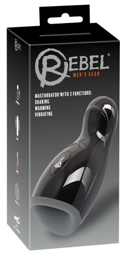 Автоматический мастурбатор с вибрацией и подогревом Rebel Masturbator with 3 function