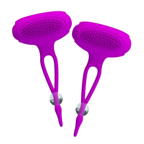 Pretty Love Bancroft Nipple Vibrator - Стимуляторы для сосков с вибрацией, 9 см (фиолетовый)