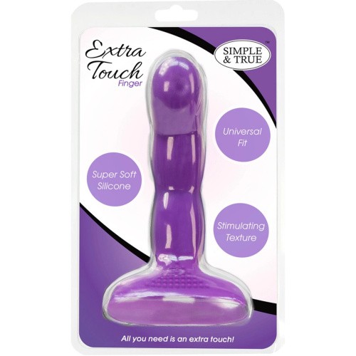Simple & True Extra Touch Finger Dong - Насадка на палец, 12.5х3 см (фиолетовая)