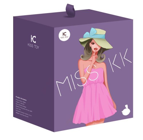 KisToy Miss KK - Вакуумный клиторальный стимулятор с вибрацией, 8.5х5.8 см (фиолетовый)