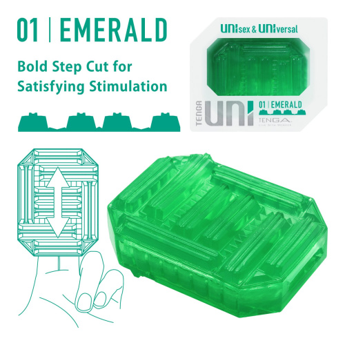 Мастурбатор Tenga UNI Emerald - купити в Києві, Україні