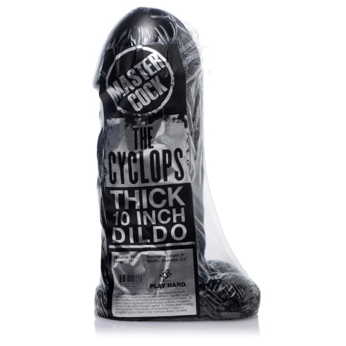 MC The Cyclops 10'' Dildo - большой и толстый фаллоимитатор,  25.4х8.9 см (чёрный)