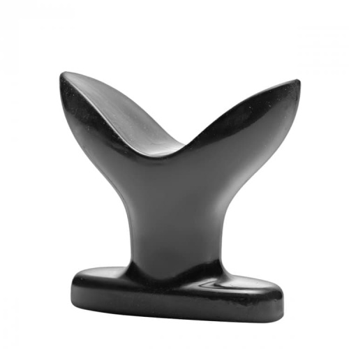 Master Series Mini Ass Anchor Dilating Anal Plug - анальная пробка с раскытыми кончиками, 7х7,7 см (чёрный)