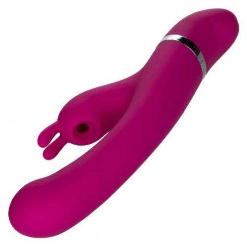California Exotic Novelties Foreplay Frenzy Bunny Kisser - Вибратор-кролик, 11.5х3.5 см (розовый)