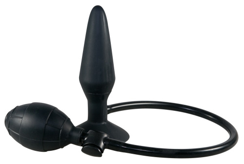 Orion True Black Silikon Pump Plug - надувна анальна пробка, 15х4-10 см (чорний) - купити в Києві, Україні