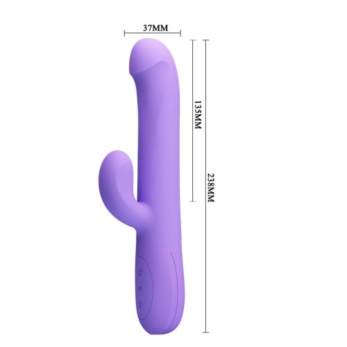 Pretty Love Truman Vibrator - вибратор кролик с функцией вращения, 23.8х3.7 см