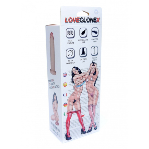 Boss - Potos - Loveclonex 7 - Фаллоимитатор, 20.5х4.8 см