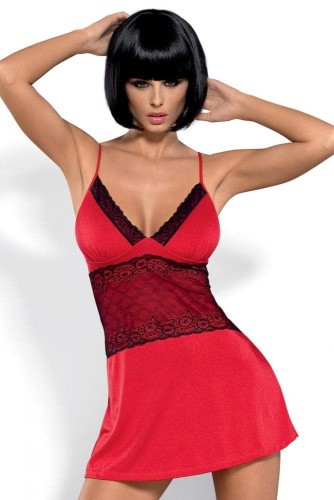 Obsessive Lamia chemise UA52422  - Эротический комплект, S/M, (красный)