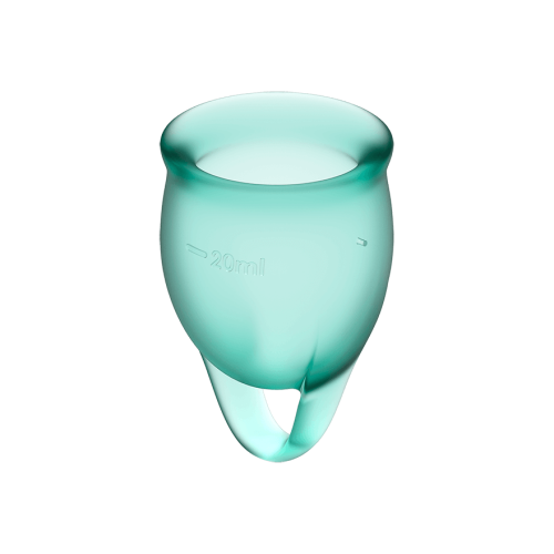 Satisfyer Feel Confident - набор менструальных чаш, 15 мл и 20 мл (зеленый)