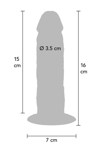 Фаллоимитатор Get Real Skin Foreskin Dildo, 16 см