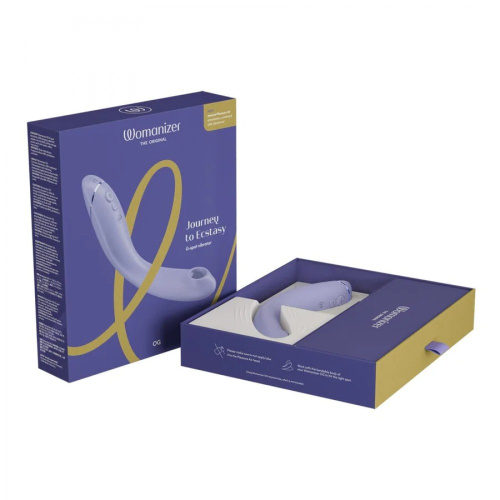 Womanizer OG Lilac + Лубрикант 50 мл - Вакуумний вібратор для точки G, 17,6 см (фіолетовий) - купити в Києві, Україні