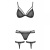 Obsessive 855-SEA-1 set - эротический комплект из тюля с декоративными ремешками, S/M (чёрный) Obsessive 855-SEA-1 set - эротический комплект из тюля с декоративными ремешками, S/M (чёрный)