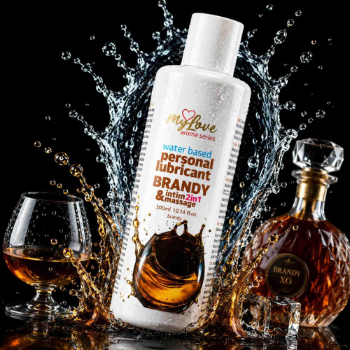 2в1 лубрикант и массажный гель - MyLove Aroma Series Intim&Massage Brandy, 300 мл